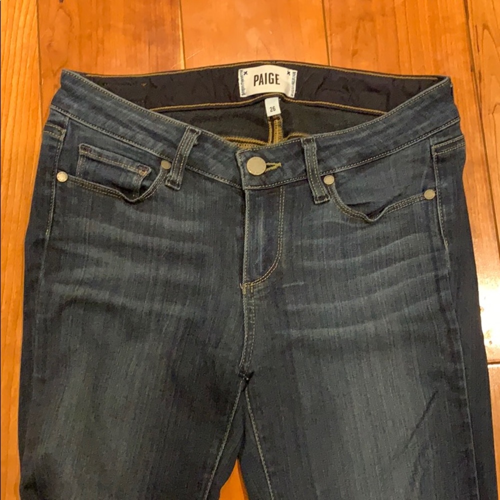 Paige dark wash skinny jeans
